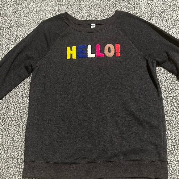 HELLO! Old Navy Crewneck - Picture 1 of 4